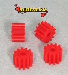 Slotdevil, Motorritzel Kunststoff 12z (6,75mm), 4 Stk
