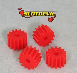 Slotdevil, Motorritzel 14z (Ø7,65 x 5mm), Kunststoff, 4 Stk