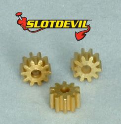 Slotdevil, Motorritzel 10z (6.0 x 3.5mm), Messing, 3 Stk
