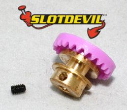 Slotdevil, Kronzahnrad V2, 23z (fr 2.38mm), pink, 1 Stk.