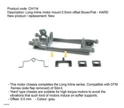 Slot.it, Motorhalter Offset 0.5mm, 'Flat' hart, 1 Stk. CH114