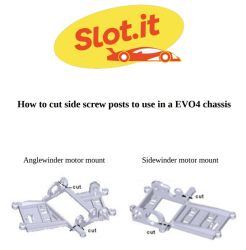 Slot.it, Motorhalter AW Offset 1.0, extrahart, CH119C