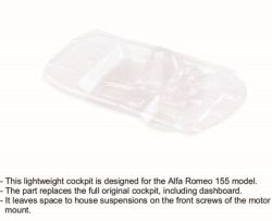 Slot.it, Leichtbau-Cockpit fr Alfa Romeo 155 V6TI, 1 Stk.