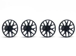 Slot.it, Felgeneinsatz schwarz (Ø13.8) 'GT-Style', 4 Stk.