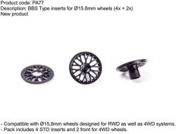 Slot.it, Felgeneinstze 'BBS' (12,2mm), 4 + 2 Stk.