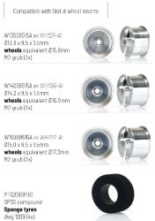 Slot.it, Alu-Felge 16.5 (14.2x9.5mm), 2 Stk., fr Moosgummi