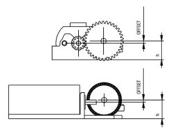 Slot.it, Motorhalter Offset 1.0mm, Inliner,  CH24C