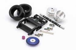 Slotinvasion/Sigma, Hinterachs-Kit (schwarz) f. Carrera