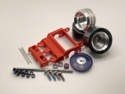 Slotinvasion/Sigma, Hinterachs-Kit (rot) fr Carrera D124,