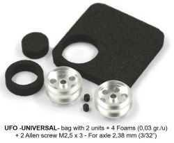 Sloting Plus, Alu-Felge Ø15.9 x 8.5mm, UFO-Universal, 2 Stk.