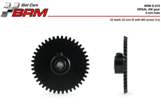 BRM, Schrägzahnrad 42z (Ø22.0mm) Alu, 1 Stk., S-079