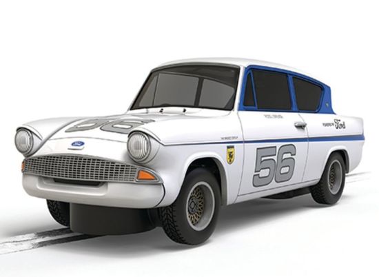 Scalextric 1/32, Ford Anglia, Silver 56, C4682