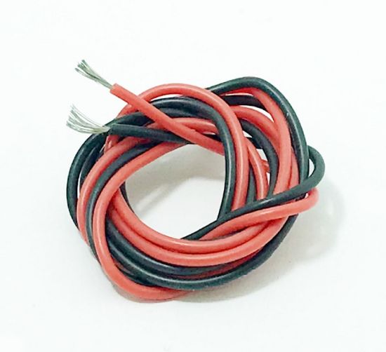 MRRC, Motorkabel Silikon 1m, rot (50cm), schwarz (50cm)