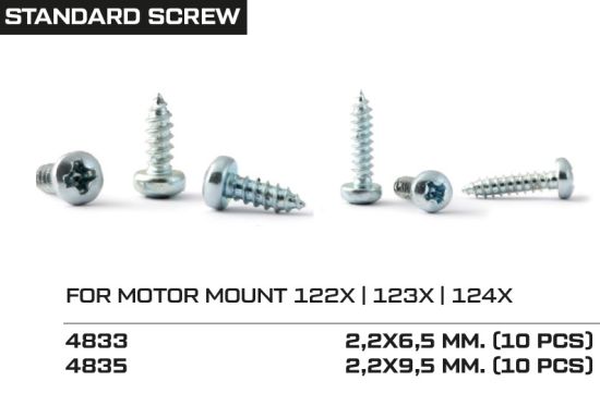 NSR, Schrauben Motorhalter/Karo. (2.2x 6.5mm), 10 Stk., 4833