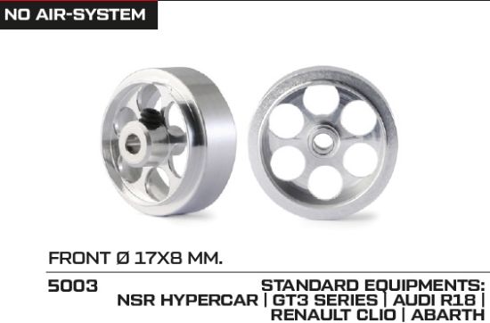 NSR, Alu-Felgen, Ø17x8mm, 2 Stk., 5003