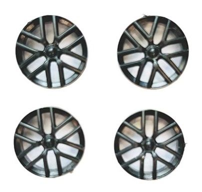 NSR, Felgeneinsätze BBS 6-spokes, schwarz (Ø13,9mm), 4 Stk.