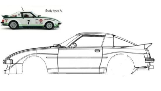 RevoSlot, Karosserie-Bausatz 'Typ A', Mazda RX-7, RS510A