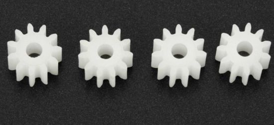 Scaleauto, Motorritzel 10z (Ø6.35mm), Plastik, 4 Stk.