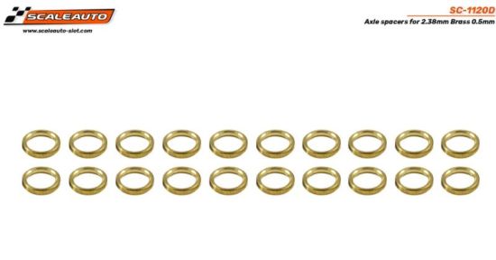 Scaleauto, Distanzen 0,5mm (f. Ø2.38mm), 20 Stk., SC-1120D