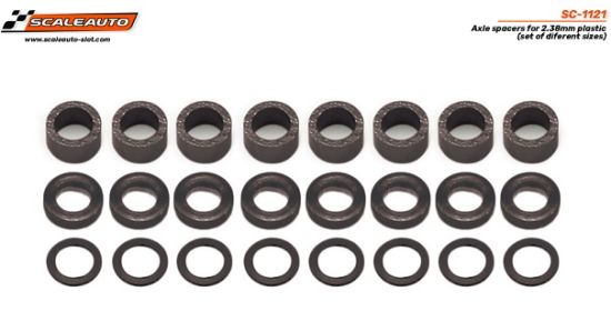 Scaleauto, Distanzen-Set Plastik (f. Ø2.38mm), SC-1121