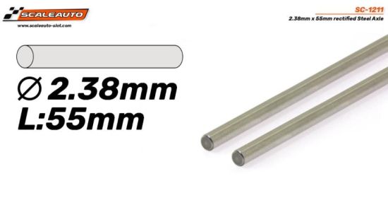 Scaleauto, Achse Ø2,38 x 55mm, 2 Stk., SC-1211