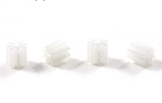 Scalauto, Motorritzel  8z, (für Ø1.5mm), Plastik, 4 Stk.