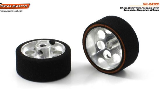 Scaleauto, Ø25.5 x 11mm, 'ProComp-3', 2 Stk., SC-2419P