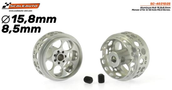 Scaleauto 1/32, Alu-Felge Ø15.8 x 8.5mm, 2 Stk., SC-4031D25