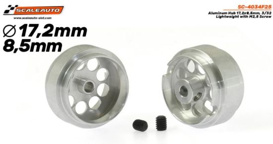 Scaleauto 1/32, Alu-Felge Ø17.2 x 8.5mm, 2 Stk., SC-4034F25
