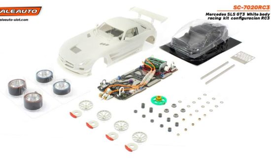Scaleauto 1/24, MB SLS GT3, Bausatz 'White-Kit' RC3, 7020RC3