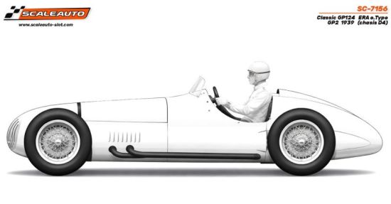 Scaleauto 1/24, ERA e.Type GP2 1939, 'White Kit', SC-7156