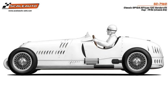 Scaleauto 1/24, AR type 12C, 1936, 'White Kit', SC-7160