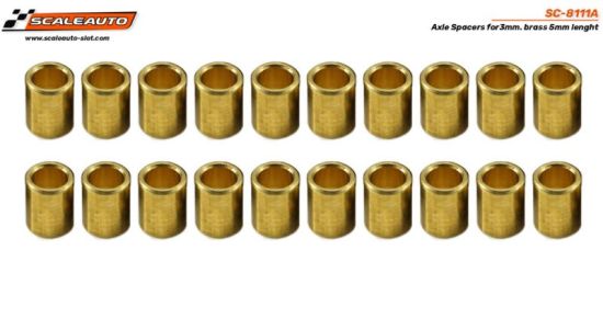 Scaleauto, Achsdistanzen 5mm, Messing, 20 Stk., SC-8111A