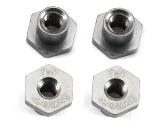 Scaleauto 1/24, T-Hülsen M2 (Höhe: 2.5mm), 4 Stk., SC-8170G