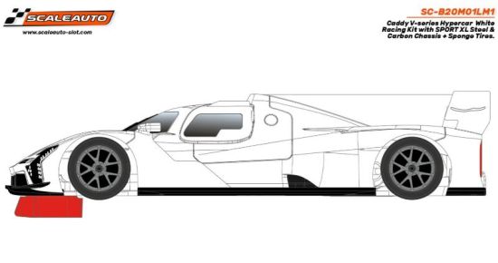 Scaleauto 1/24, Caddy V-Series, 'White Kit', SC-B20M01LM1