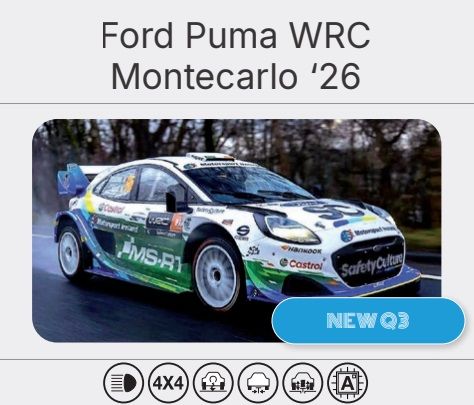 SCX 1/32, Ford Puma WRC, Montecarlo '26, U10640