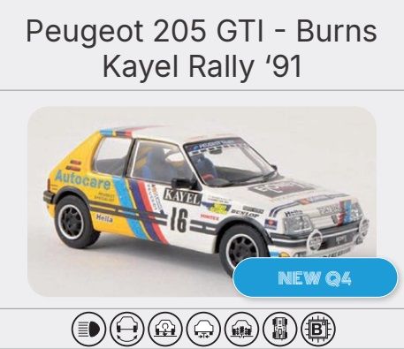SCX 1/32, Peugeot 205 GTI, Kayel Rally '91, U10651