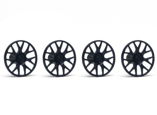 Slot.it, Felgeneinsatz schwarz (Ø13.8) 'GT-Style', 4 Stk.