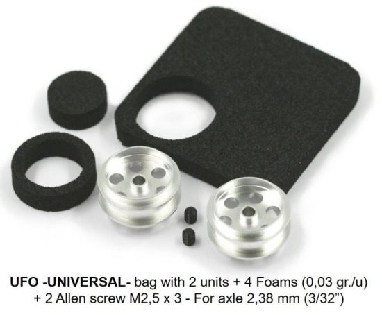 Sloting Plus, Alu-Felge Ø15.9 x 8.5mm, UFO-Universal, 2 Stk.