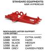 NSR, Motorhalter Hypercar (+1mm), rot/extrahart, 1329